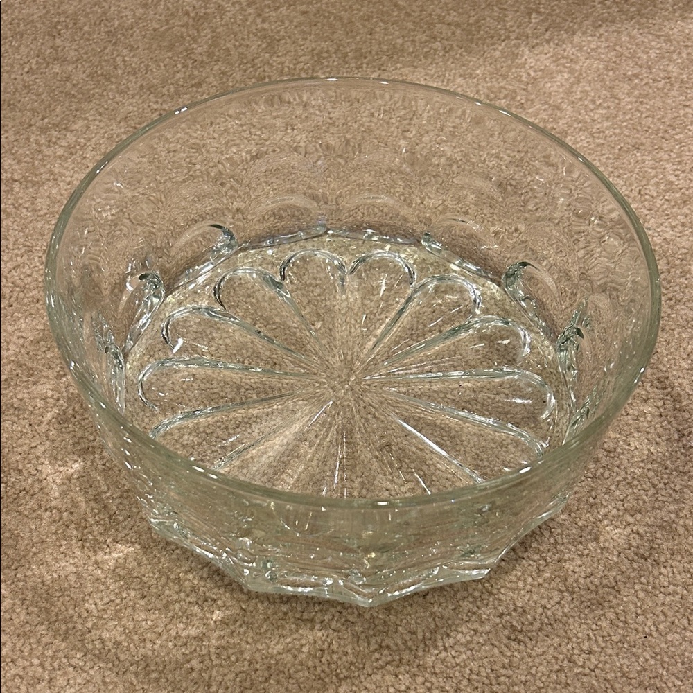 Vintage Duralex Glass Elegant 10” Serving Bowl